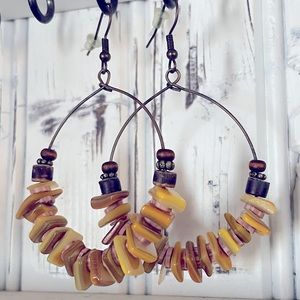 Unique Hoop Dangle Earring